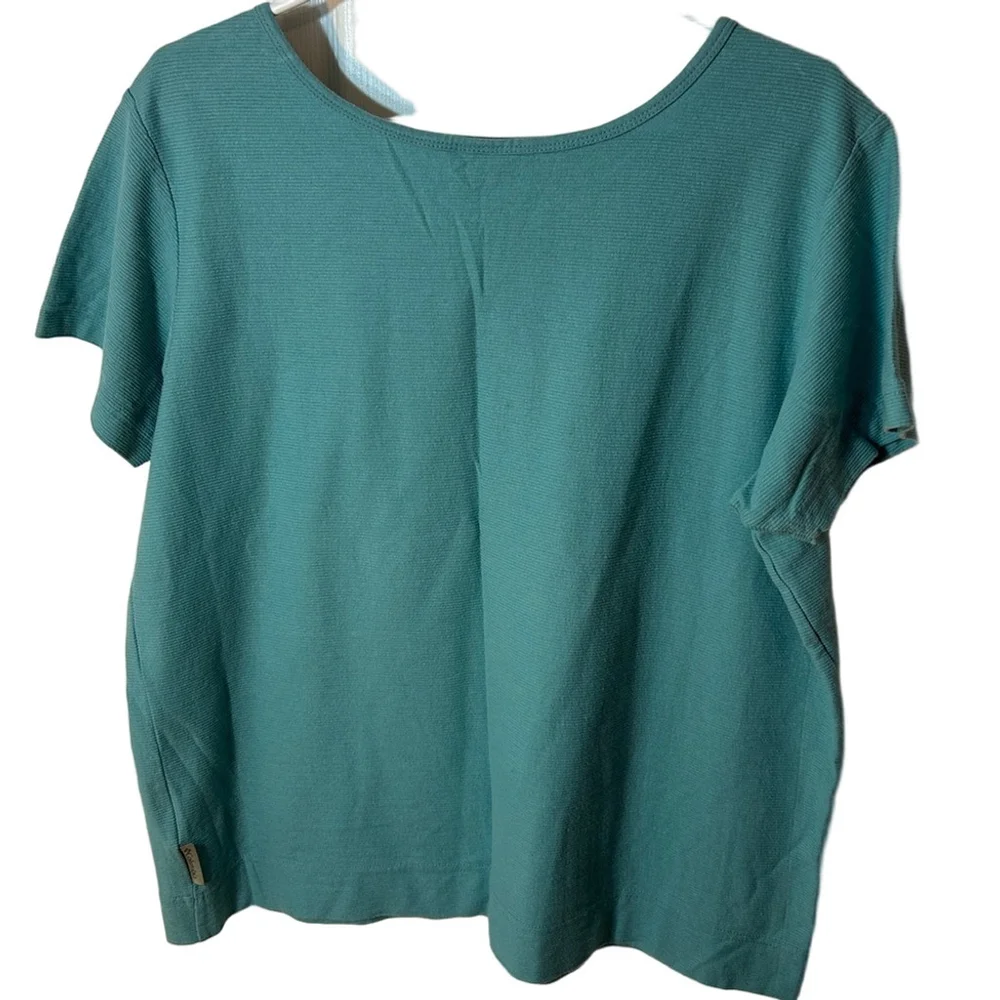 Columbia blue short sleeve cotton T-shirt ribbed size XL - Picture 5 of 5
